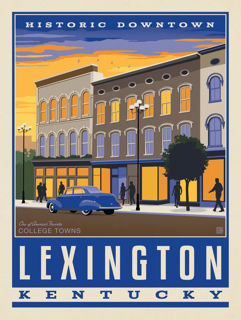 American College Towns: Lexington, KY - Postcards - Artwork