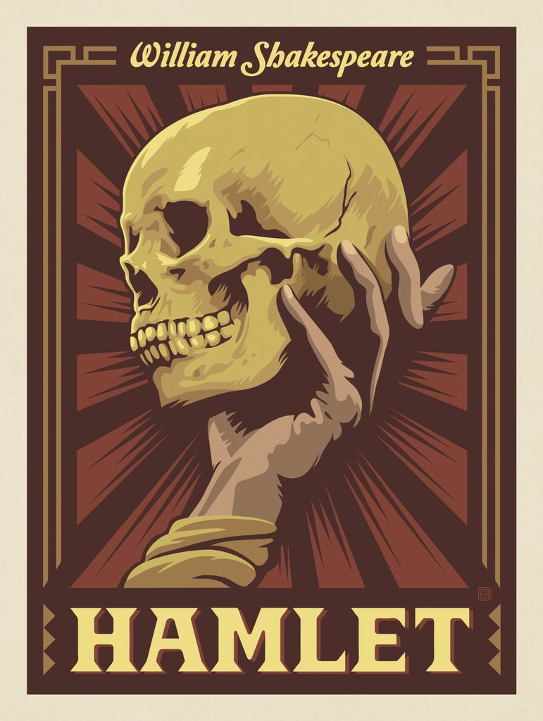 Hamlet: William Shakespeare - Notecards - Artwork