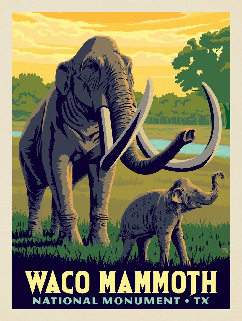 Waco Mammoth National Monument, Texas - Art Print - Artwork