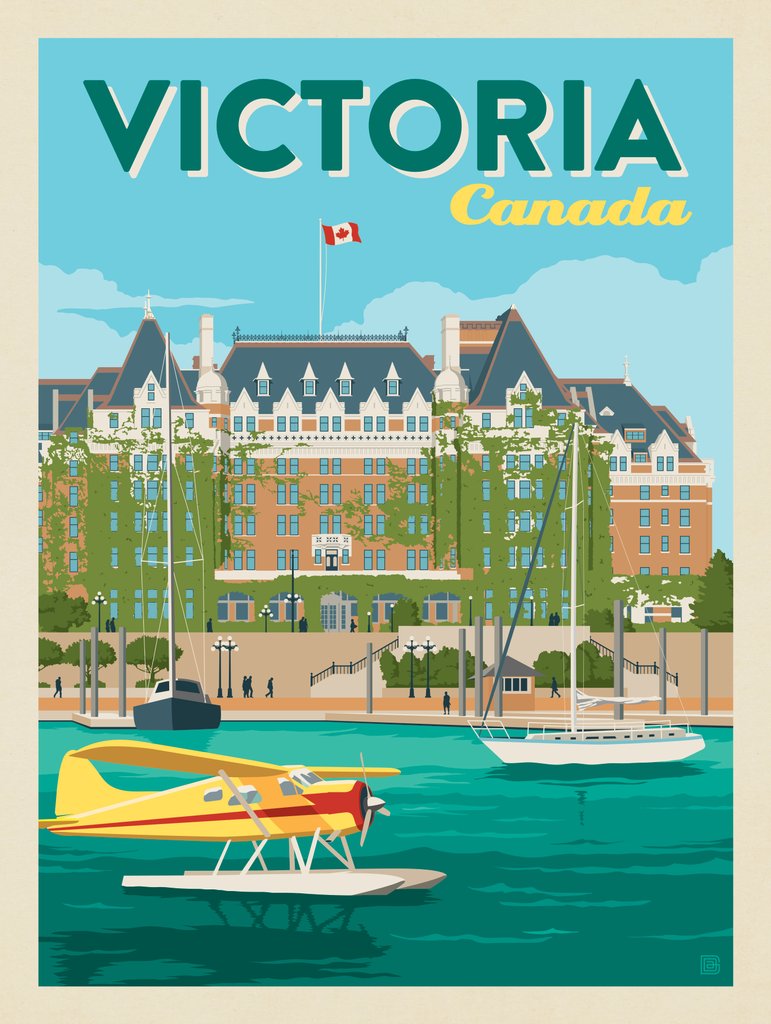 Canada: Victoria Harbor - Postcards - Artwork