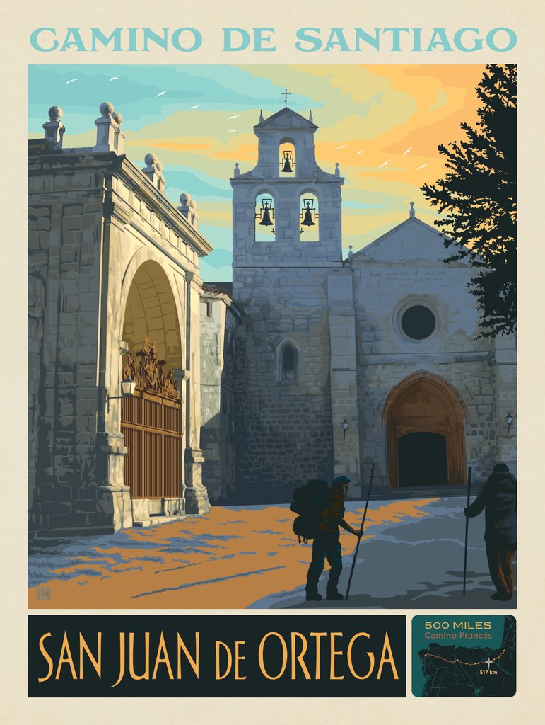 Camino De Santiago Trail: 06 San Juan de Ortega - Art Print - Artwork