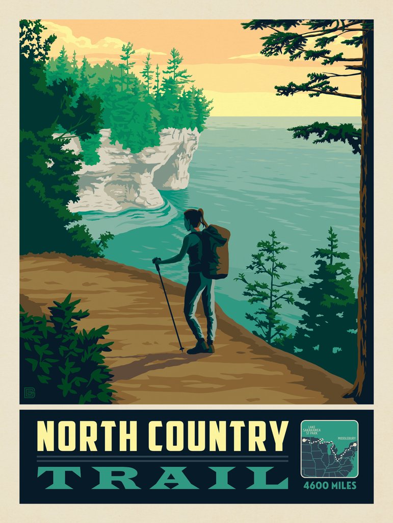 American Hiking Trails: North Country Trail - Notecards - Artwork