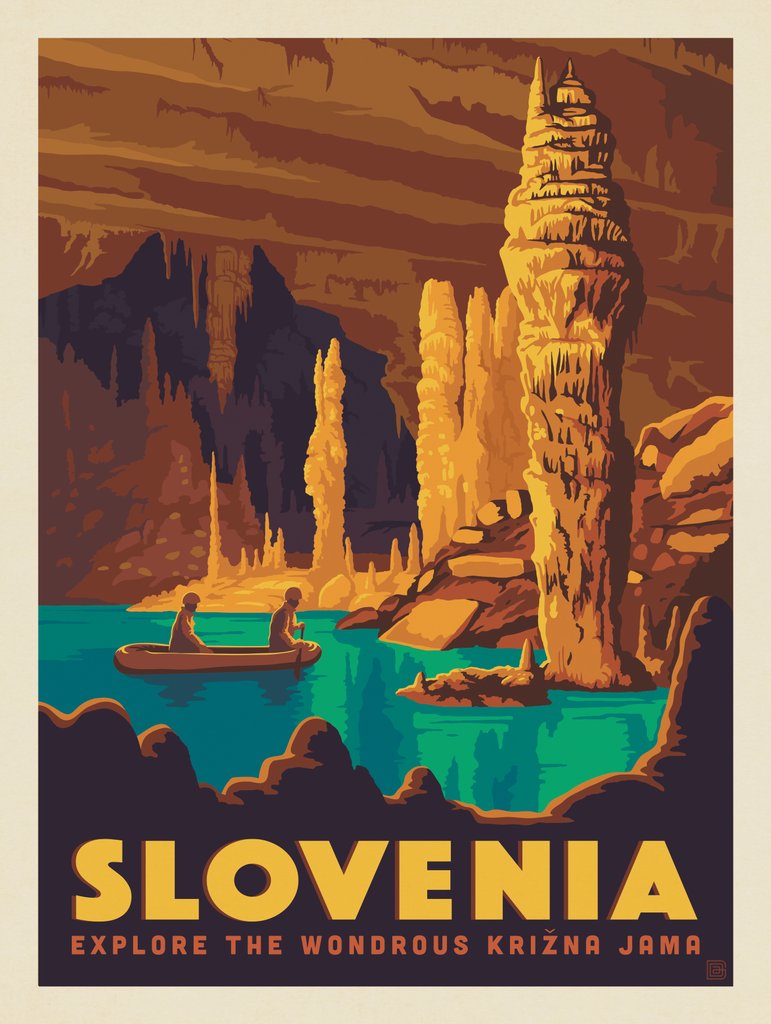 Slovenia: Cross Cave - Postcards - Artwork