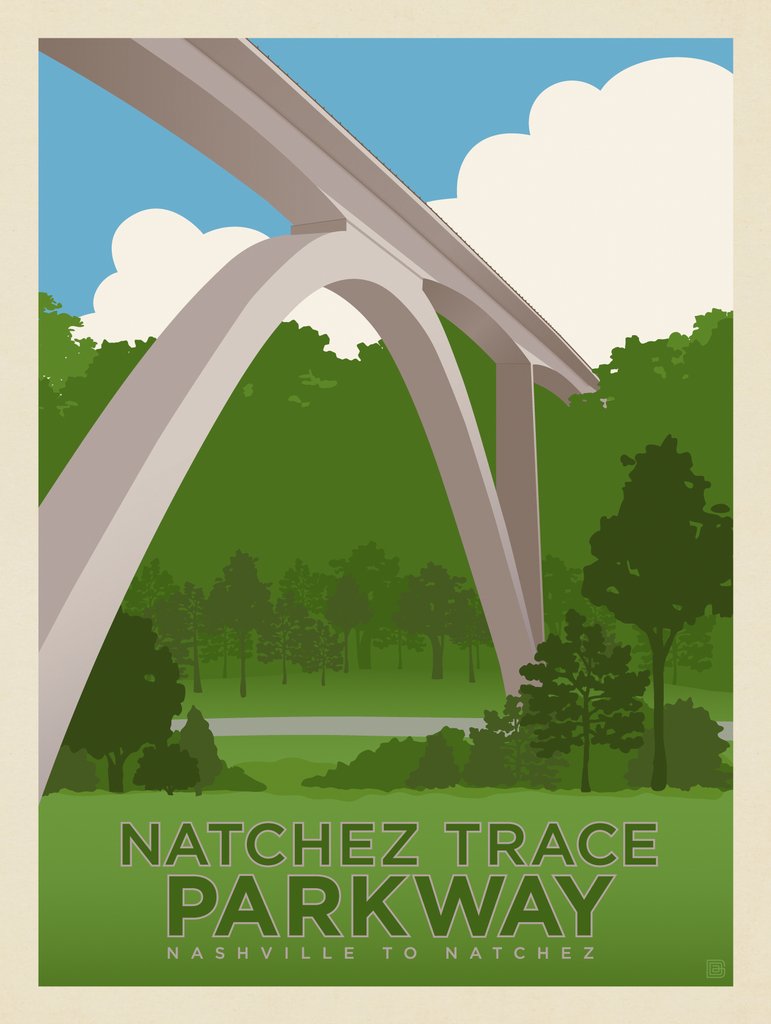 Natchez Trace Parkway - Notecards - Artwork