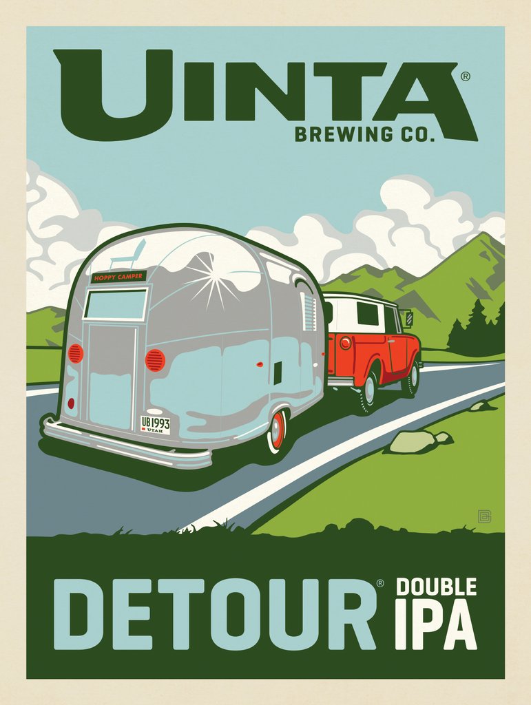 Detour Double IPA (Vertical) - Postcards - Artwork