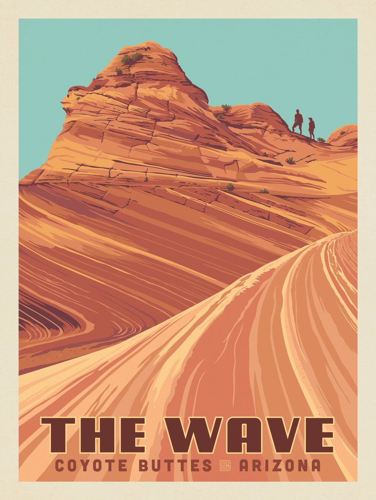 Coyote Buttes, AZ: Inside The Wave - Metal Sign - Artwork
