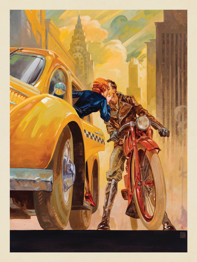 Oil Painting: New York Minute - Metal Sign - Artwork