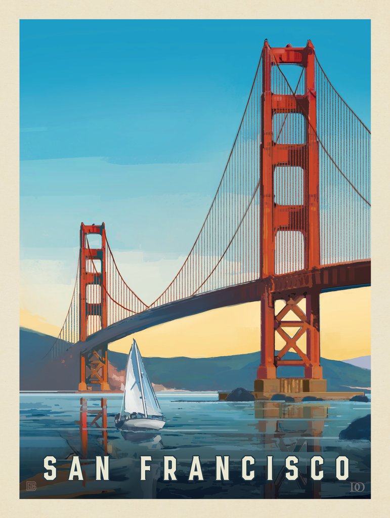 San Francisco: Under The Golden Gate - Notecards - Artwork