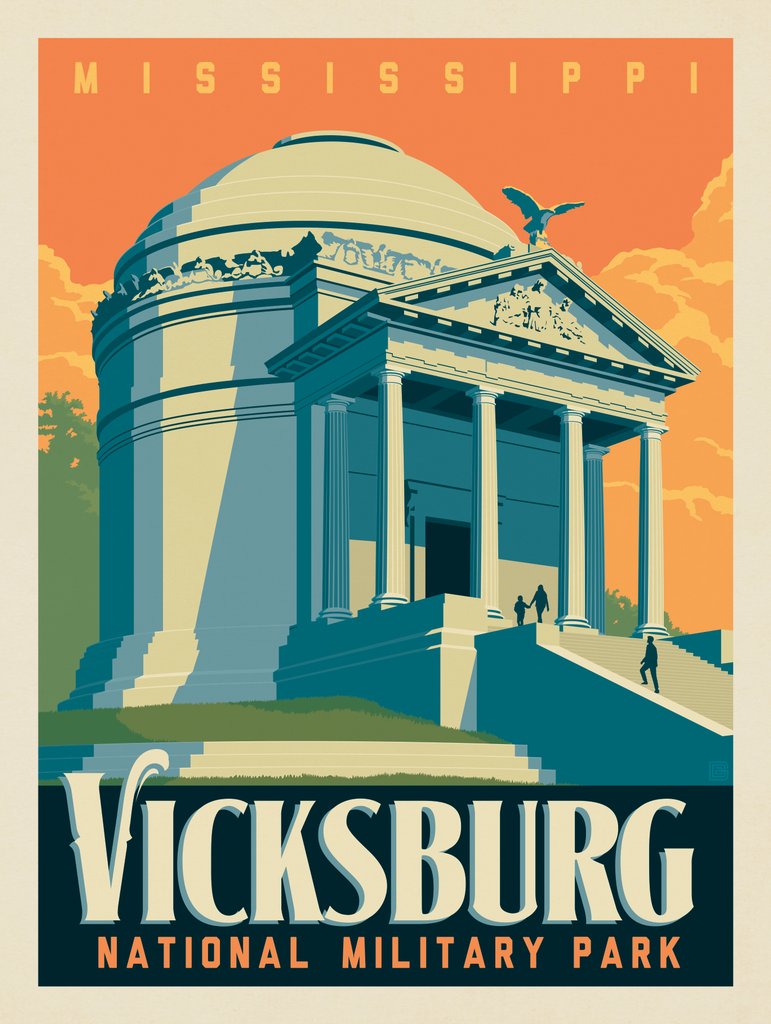Vicksburg National Military Park, Mississippi - Notecards - Artwork