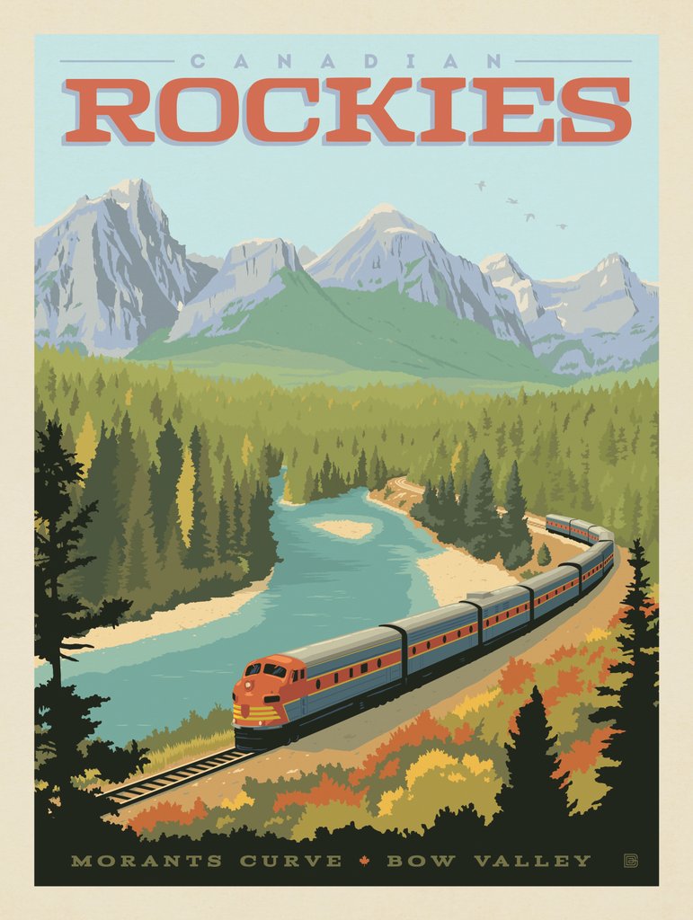 Canada: Rockies by Rail - Notecards - Artwork