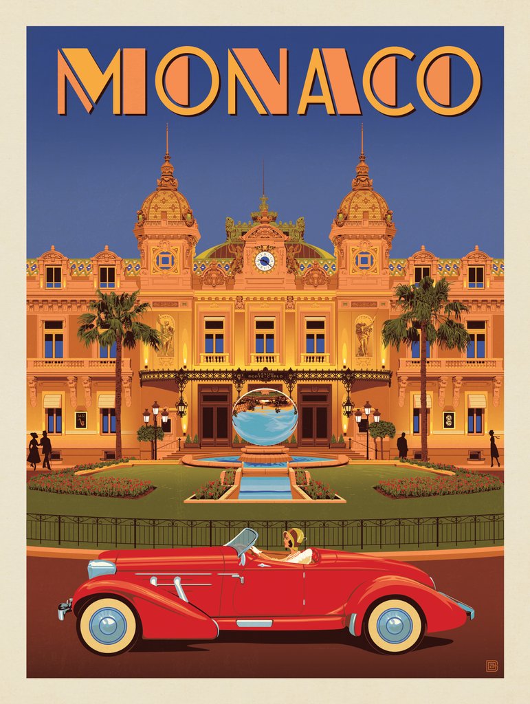 Monaco: Monte Carlo Casino - Notecards - Artwork
