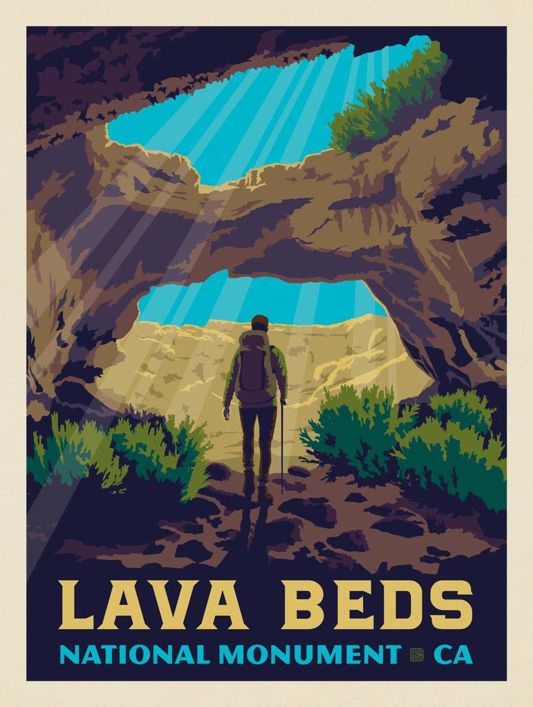 Lava Beds National Monument, California - Notecards - Artwork