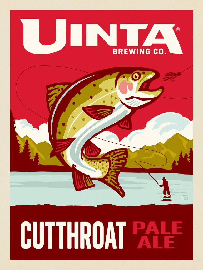 Cutthroat Pale Ale (Vertical) - Art Print - Artwork