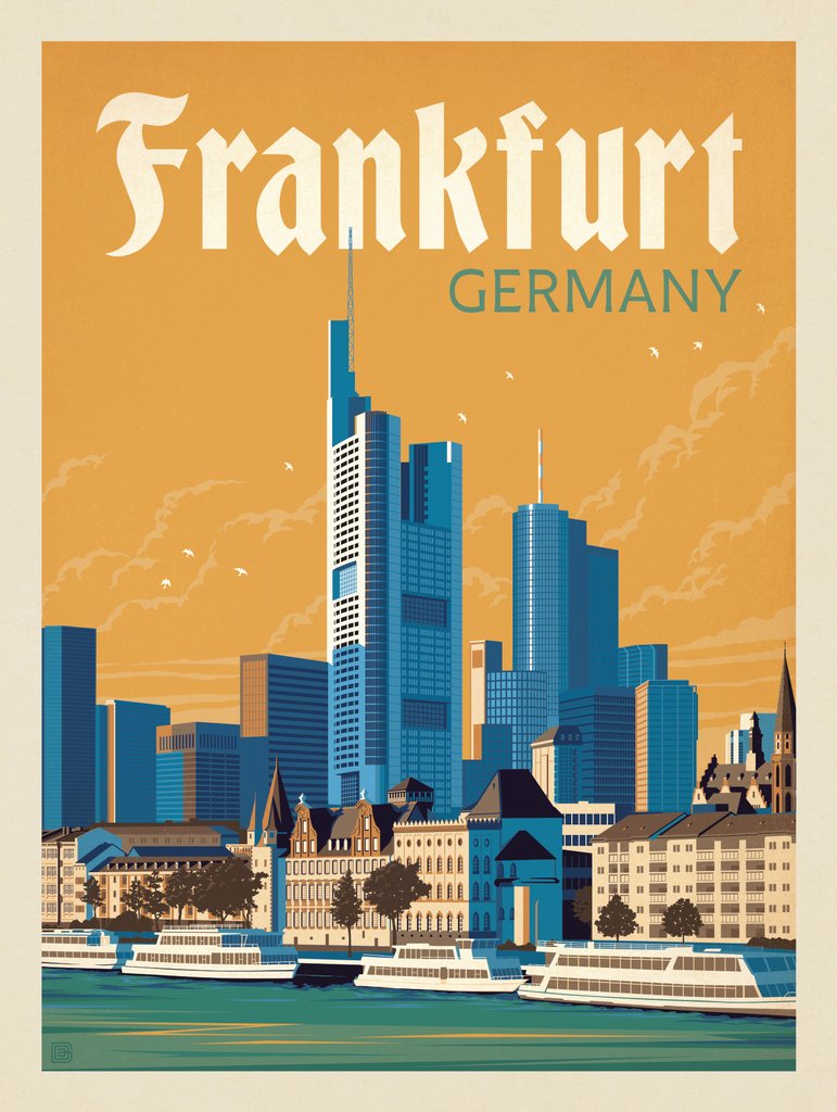 Germany: Frankfurt - Notecards - Artwork