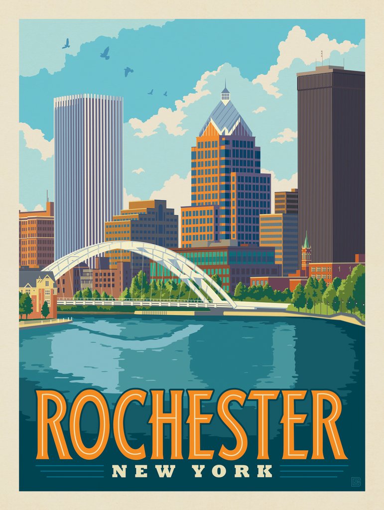 Rochester, New York - Postcards - Artwork