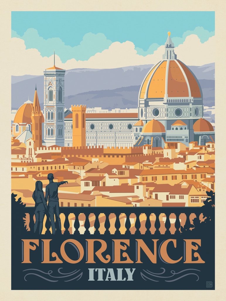 Italy: Florence (Cathedral View) - Postcards - Artwork