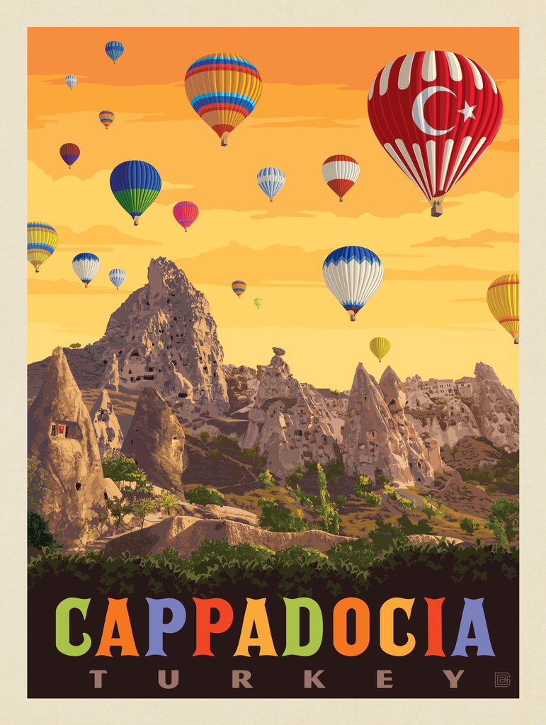 Turkey: Cappadocia - Metal Sign - Artwork