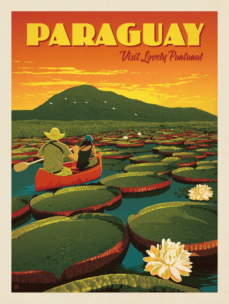 Paraguay: Giant Lily Pads - Art Print - Artwork