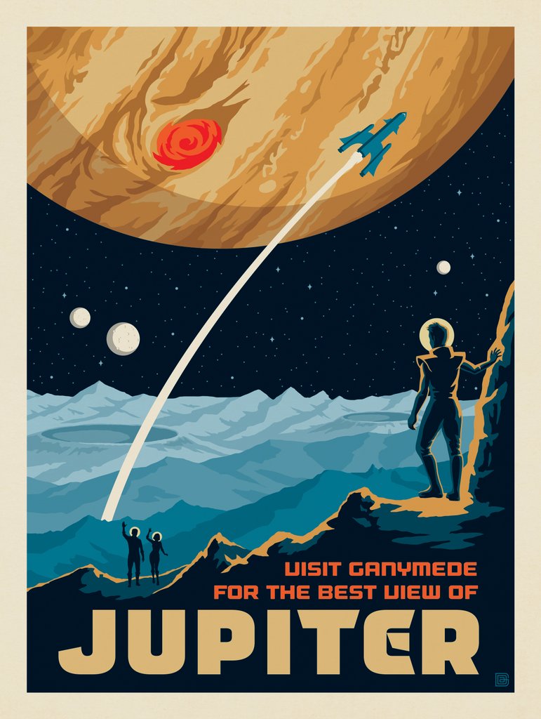 Jupiter: Viewed From Ganymede - Canvas - Artwork