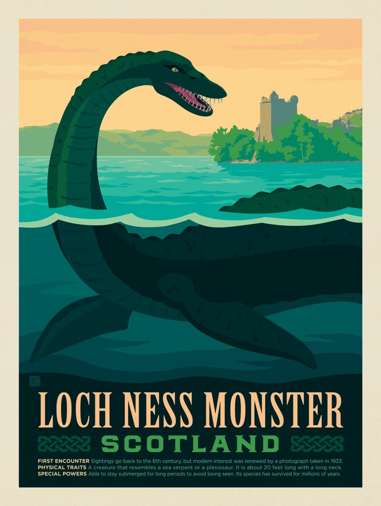 Mythical Creatures: Loch Ness Monster - Canvas - Artwork