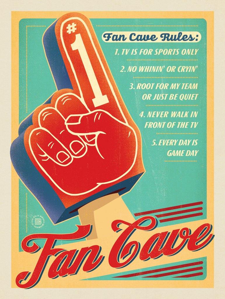 Fan Cave Rules - Postcards - Artwork