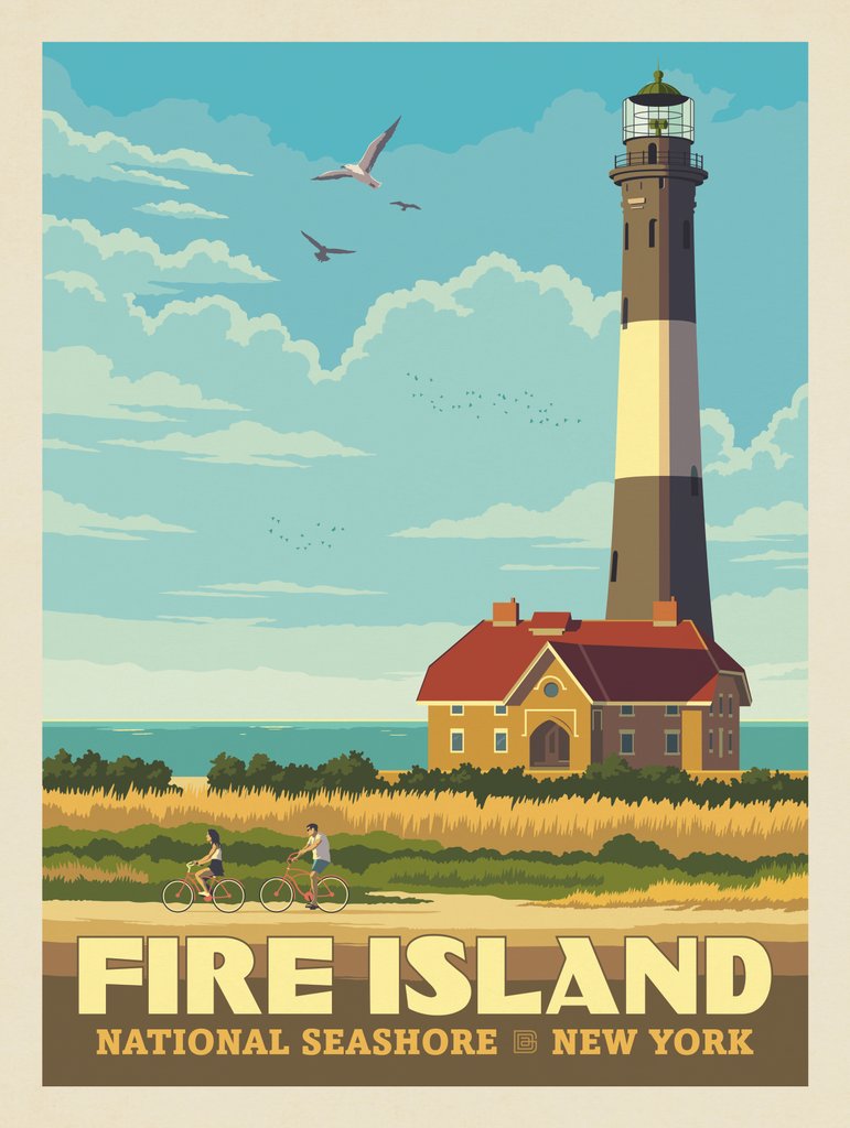 Fire Island National Seashore, NY - Metal Sign - Artwork