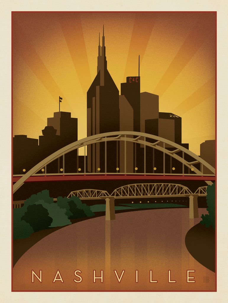 Legacy Bridges of Nashville - Canvas - Artwork