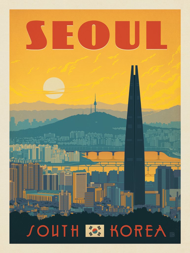 South Korea: Seoul - Art Print - Artwork