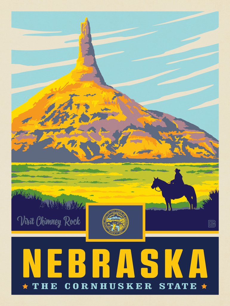 Nebraska State Pride - Postcards - Artwork