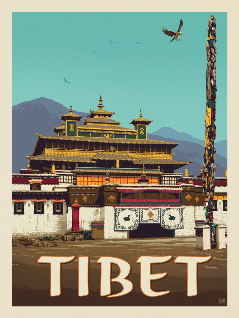 Tibet - Postcards - Artwork
