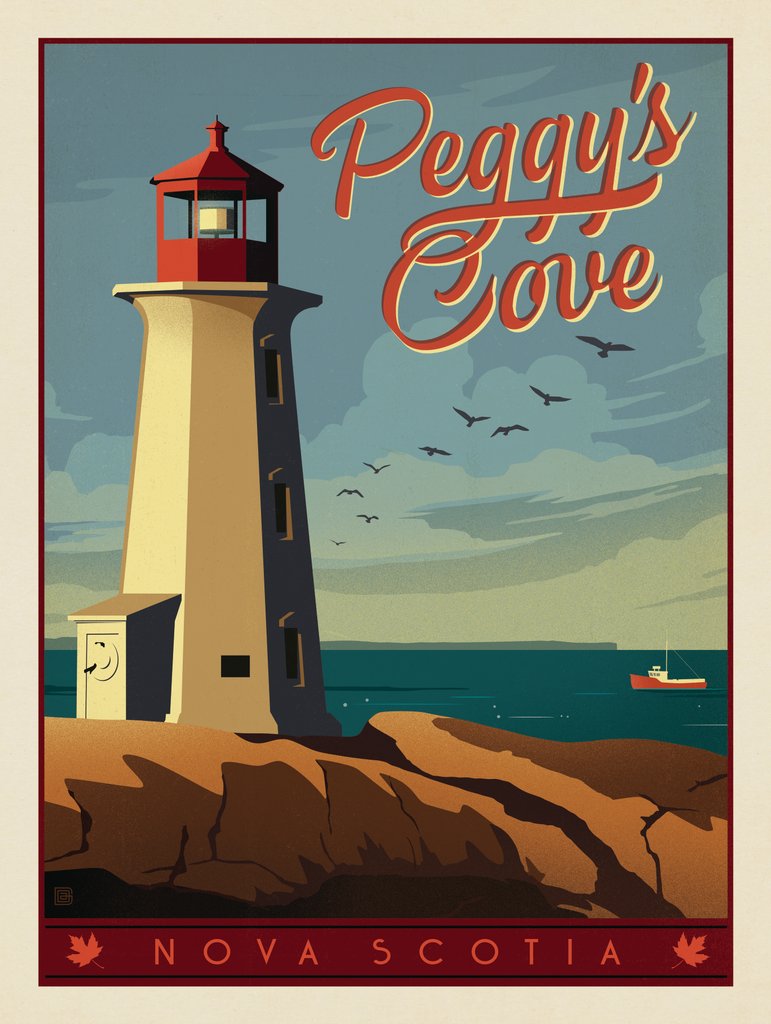 Canada: Peggy’s Cove - Metal Sign - Artwork