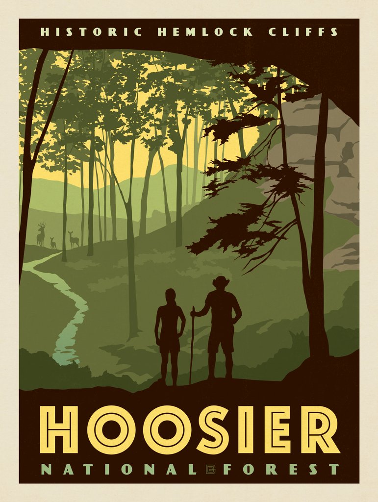 Hoosier National Forest, Indiana - Postcards - Artwork