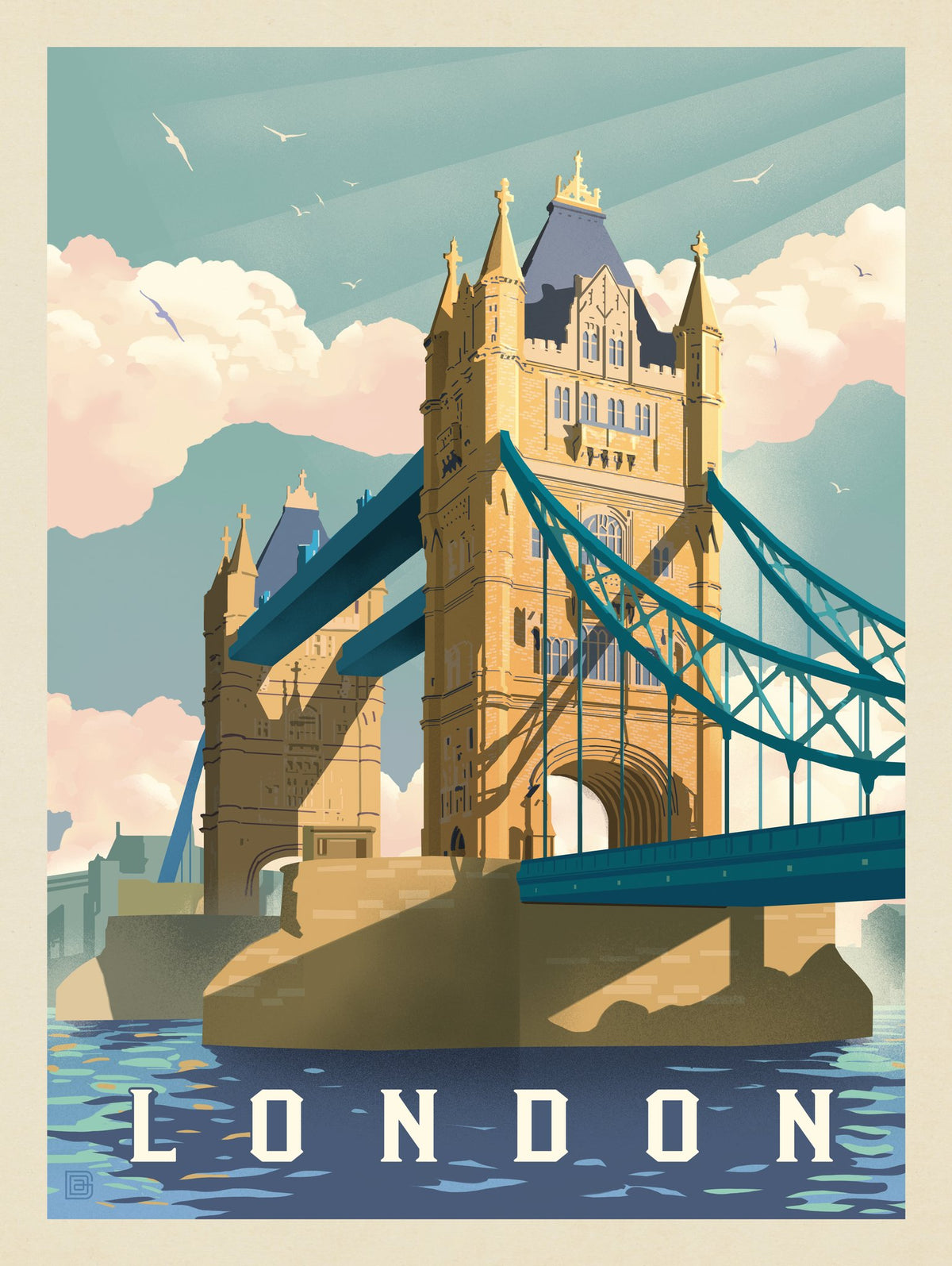 England: London, Tower Bridge In The Morning - Puzzle - Artwork