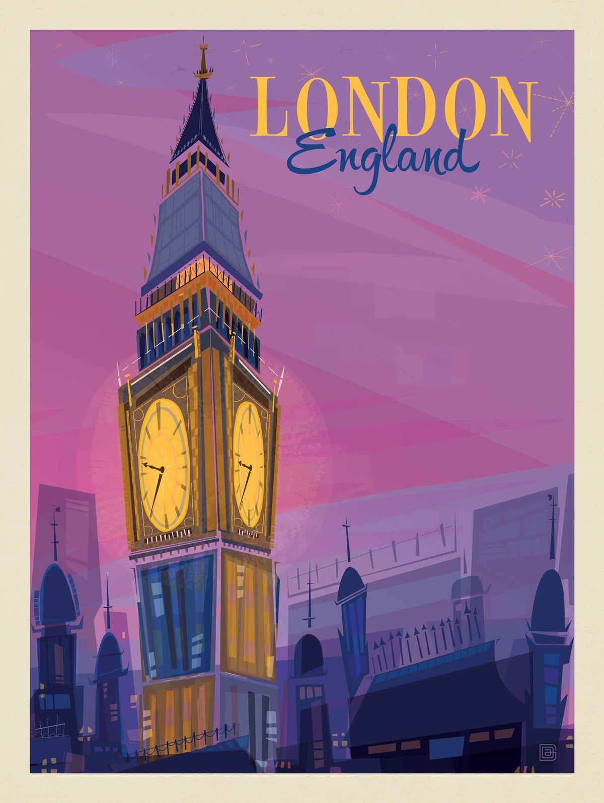 England: London, Big Ben (Mod Design) - Puzzle - Artwork