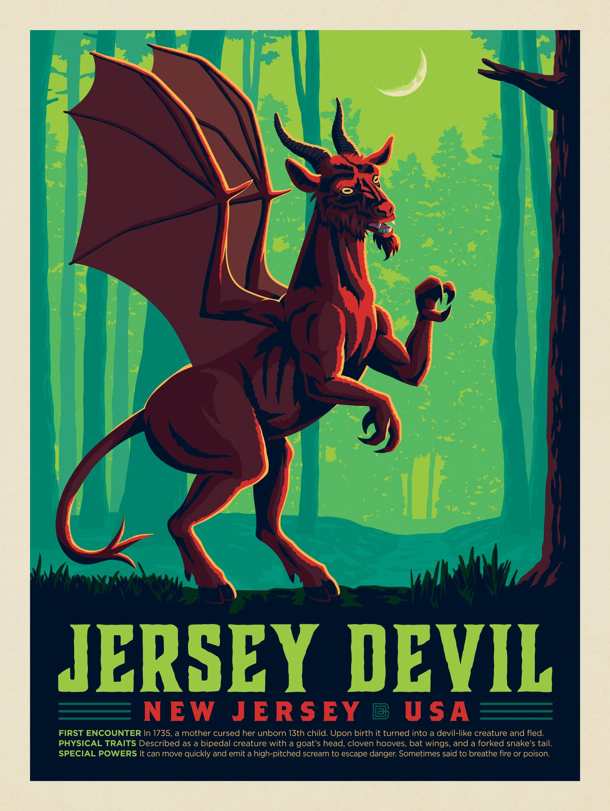 Mythical Creatures: Jersey Devil - Puzzle - Artwork