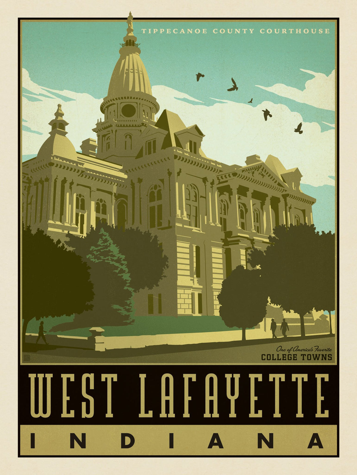 American College Towns: West Lafayette - Puzzle - Artwork