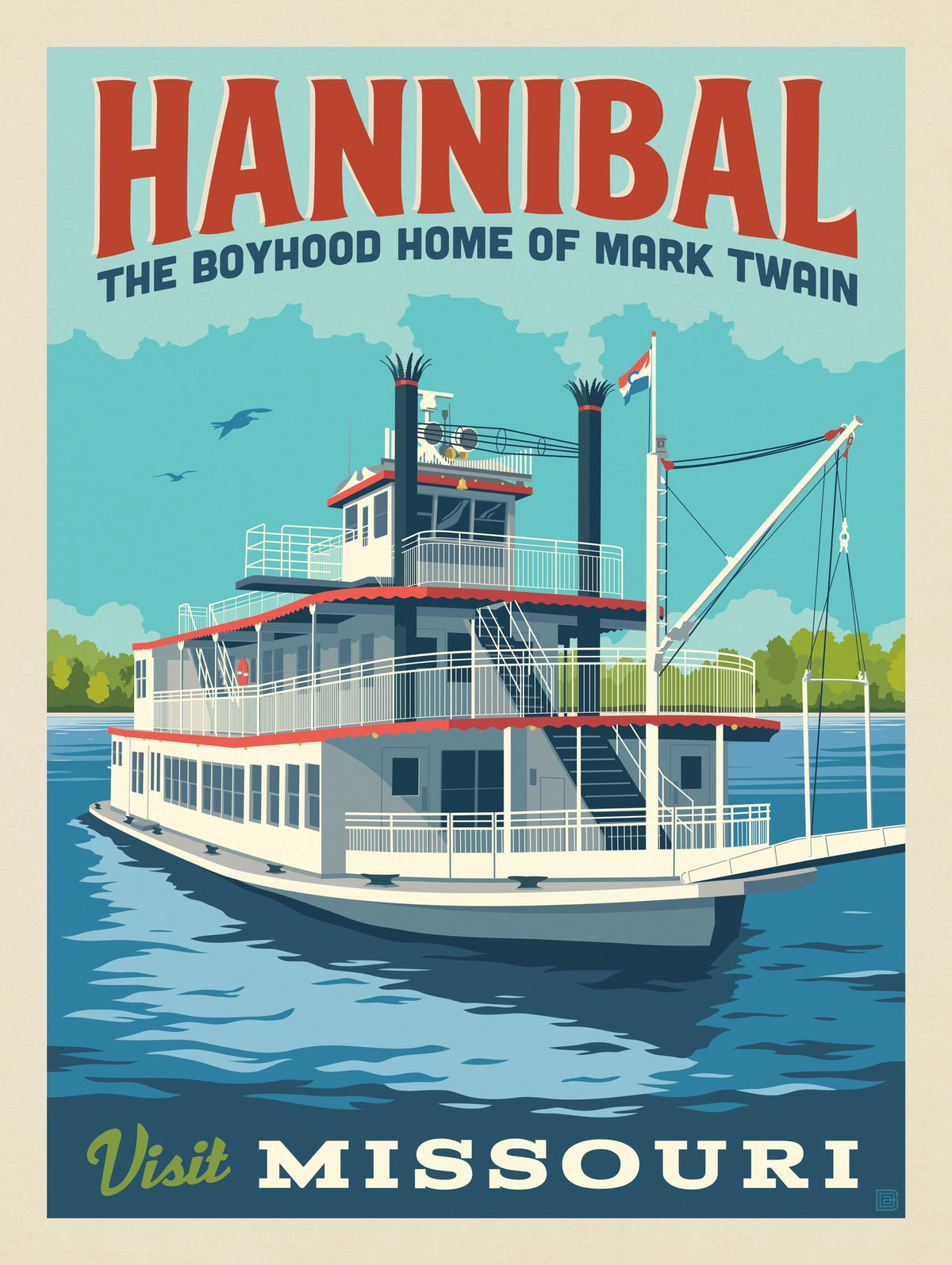 MO—Visit Missouri: Hannibal Riverboat - Puzzle - Artwork