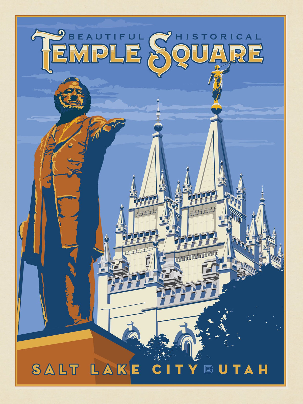 Salt Lake City, Utah: Brigham Young Monument - Puzzle - Artwork