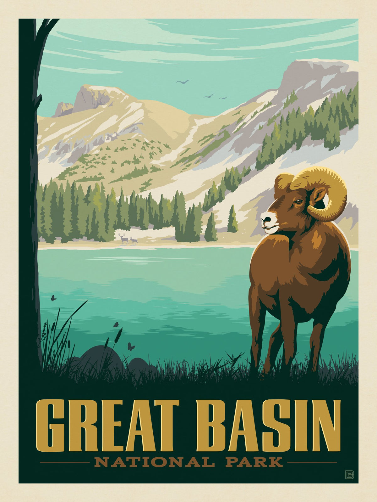 Great Basin National Park: Bighorn Sheep - Puzzle - Artwork