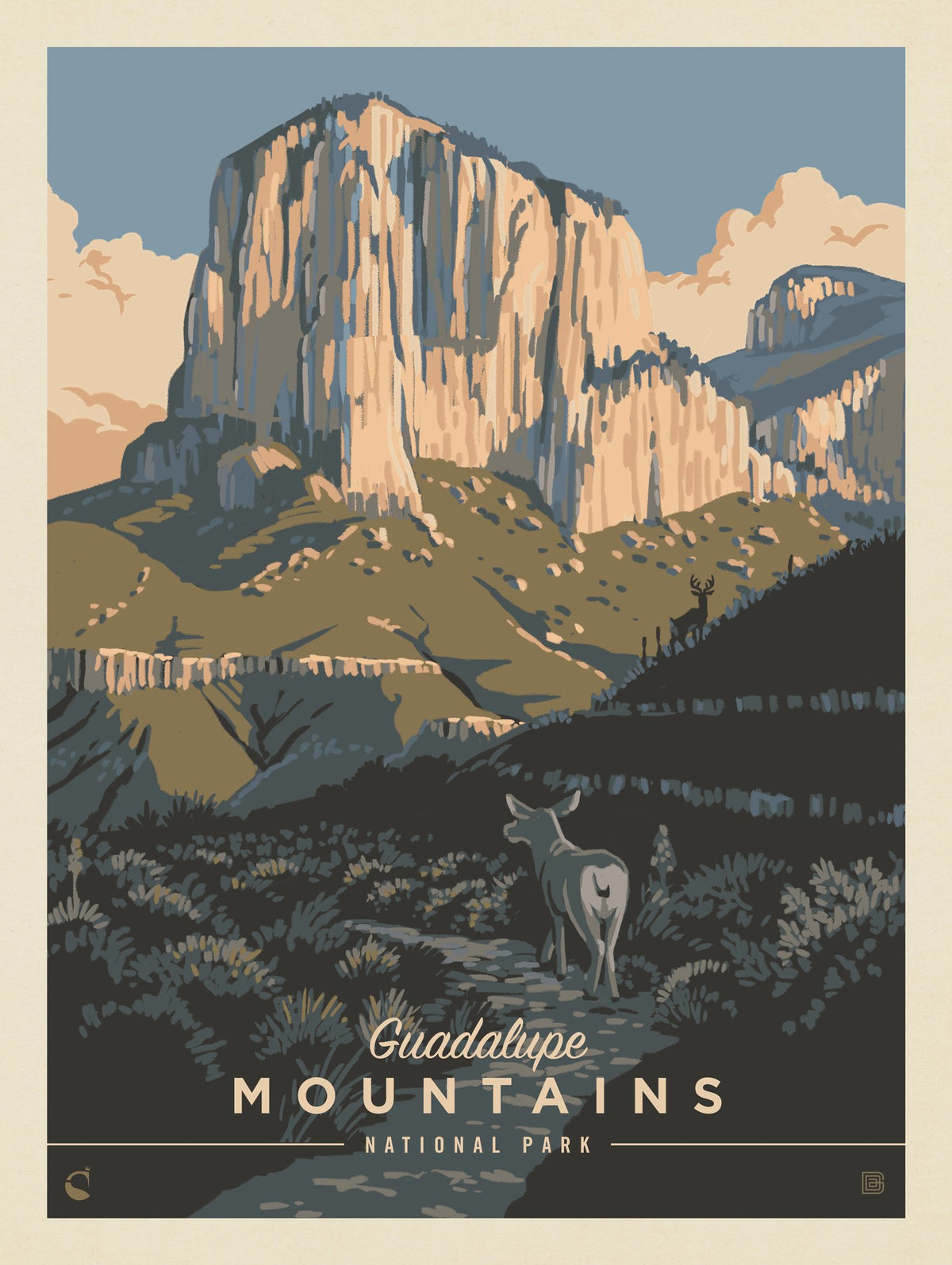 Guadalupe Mountains National Park: Deer In The Shadows - Puzzle - Artwork