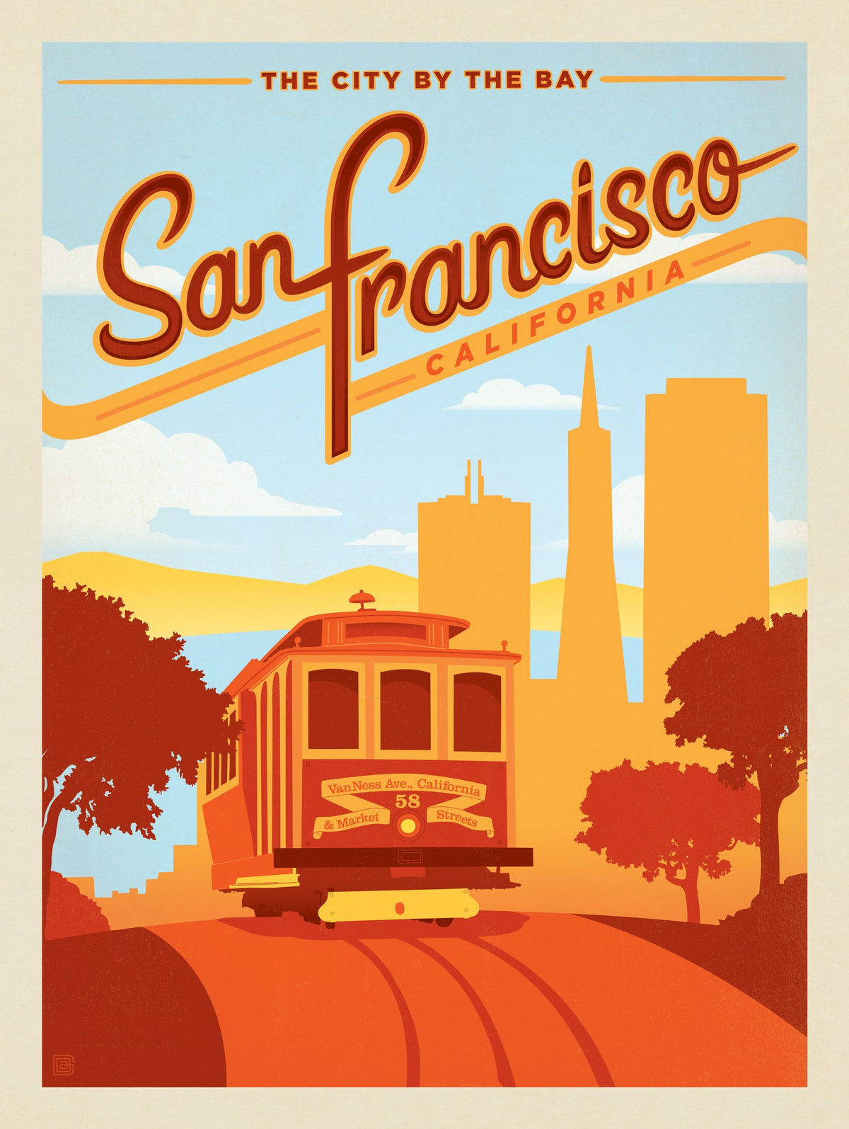 San Francisco: Cable Car - Puzzle - Artwork