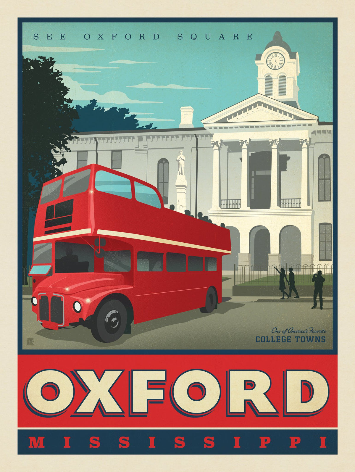 American College Towns: Oxford, Mississippi - Puzzle - Artwork