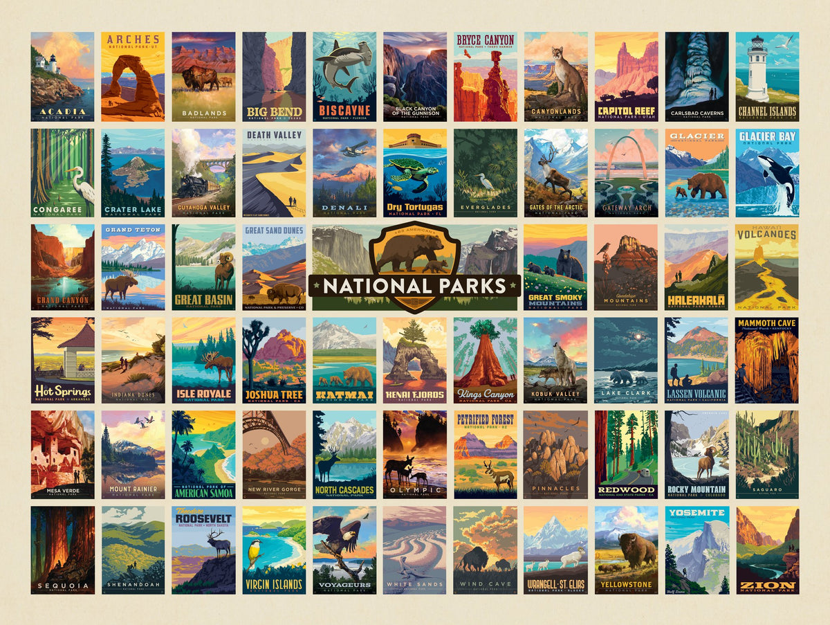 63 Image National Park Print (Horizontal) - Puzzle - Artwork