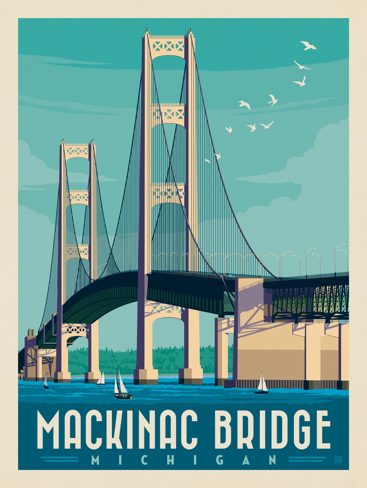 Mackinac Bridge, Michigan - Puzzle - Artwork