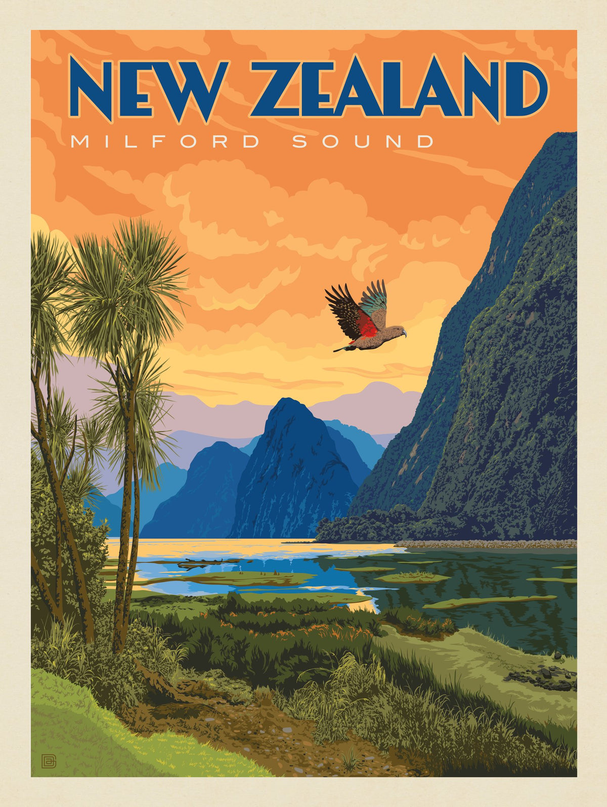 New Zealand: Milford Sound - Puzzle - Artwork