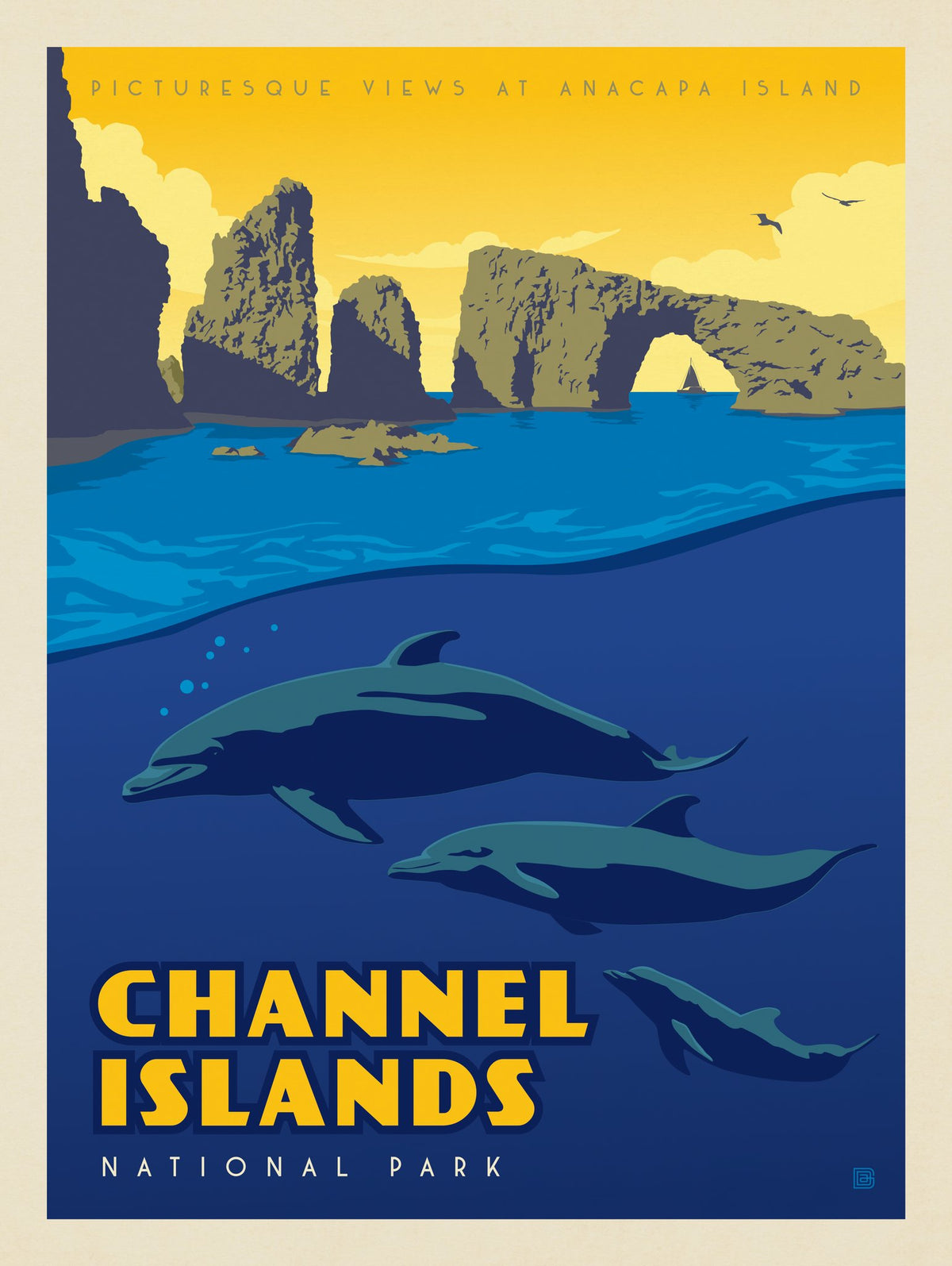 Channel Islands National Park: Dolphins - Puzzle - Artwork