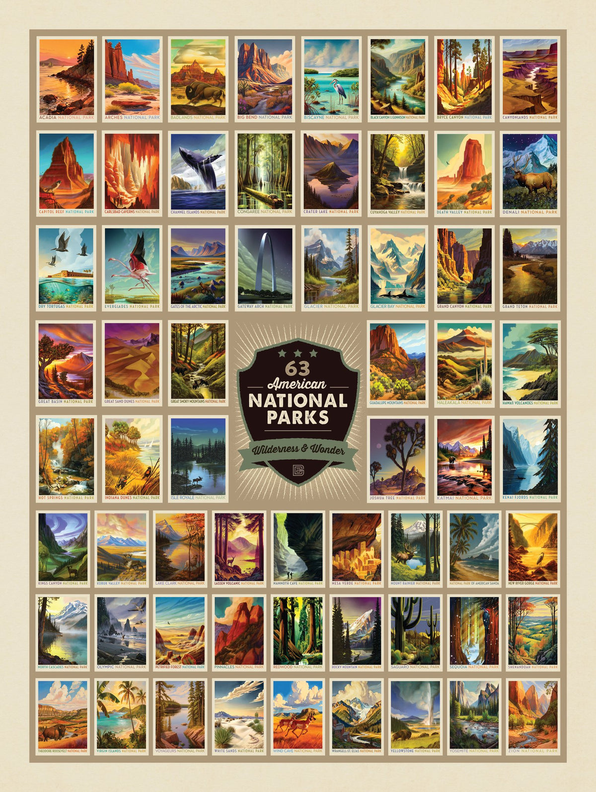 63 Image National Park Print: by Arden von Haeger - Puzzle - Artwork