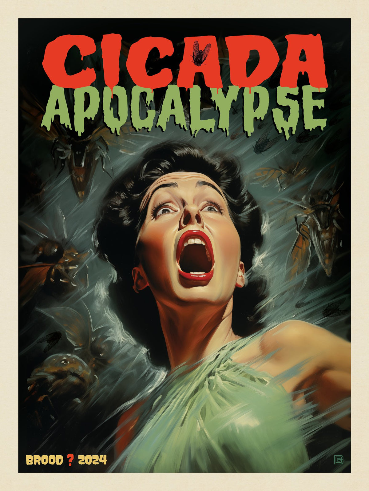 Cicada Apocalypse: Screaming Lady - Puzzle - Artwork