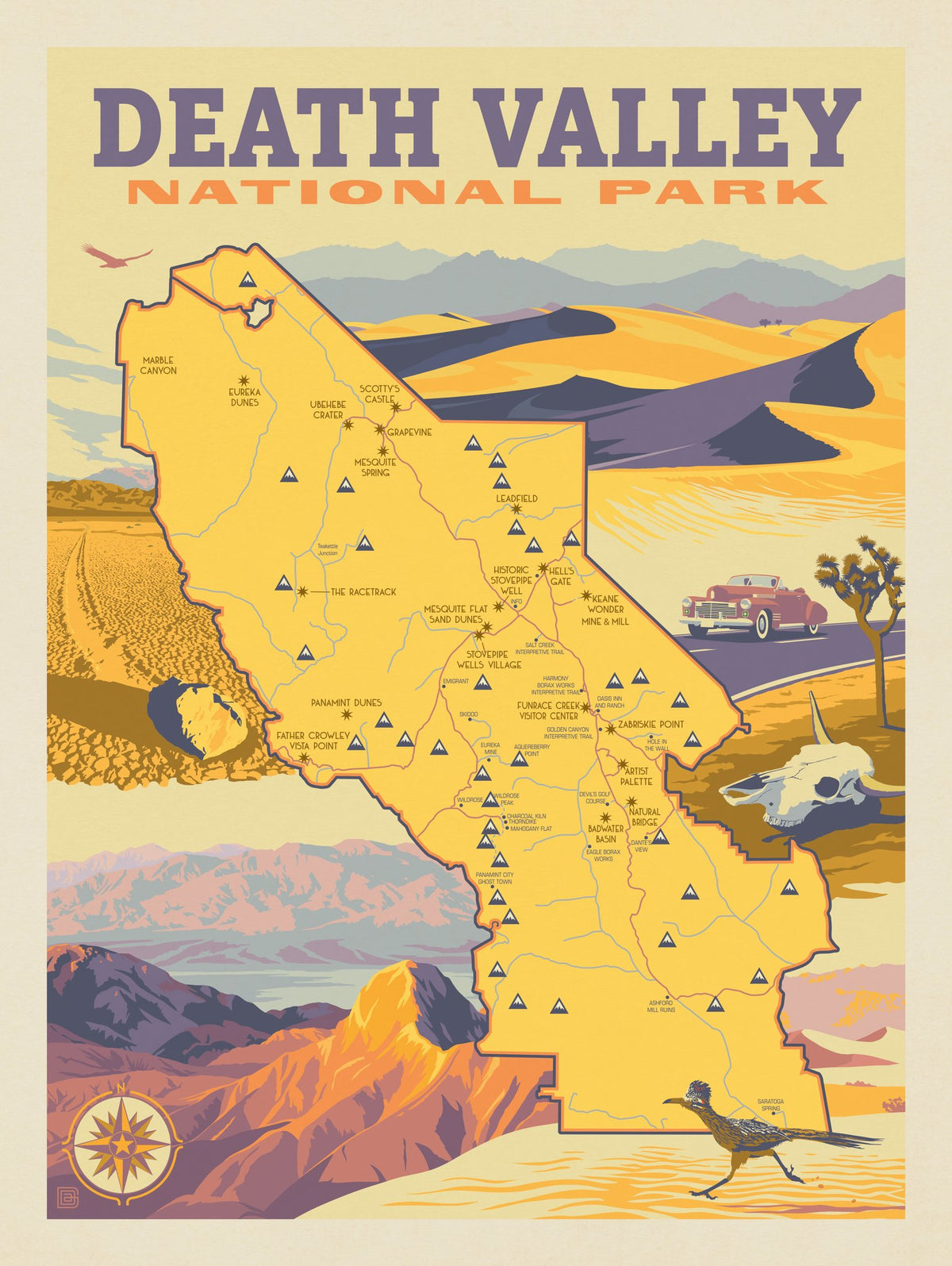 Death Valley National Park: Map - Puzzle - Artwork