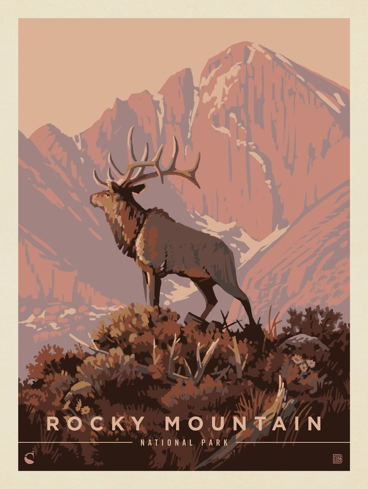 Rocky Mountain National Park: Lone Elk - Puzzle - Artwork
